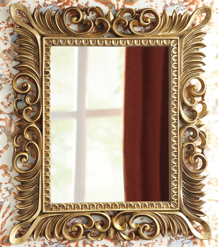 Astoria Grand Rectangle Antique gold Wall Mirror & Reviews Wayfair